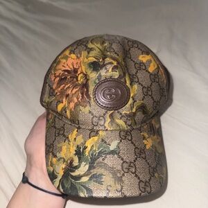 Gucci Brown Floral Pattern Cap